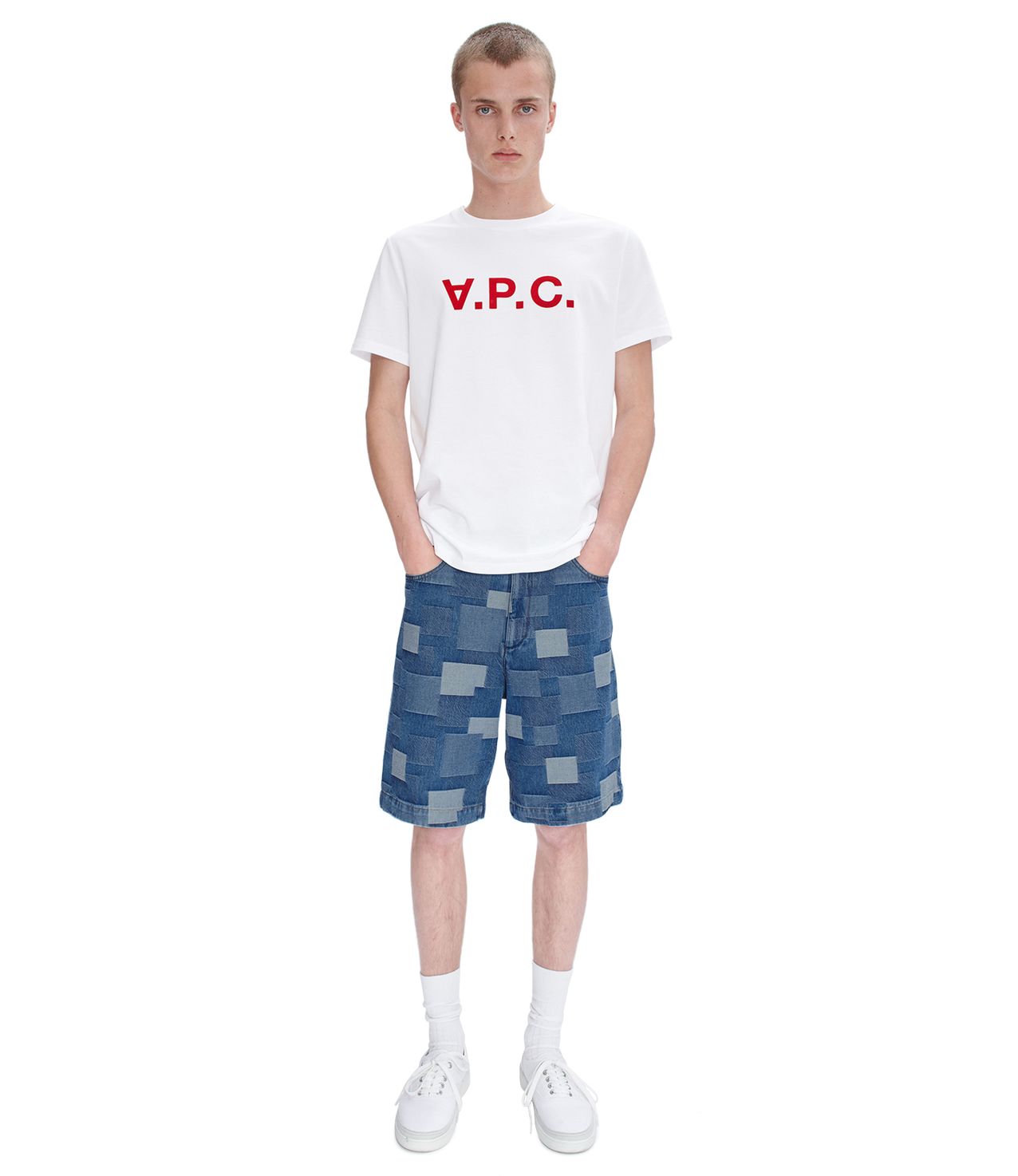 T-shirt VPC Color H BLANC/ROUGE APC