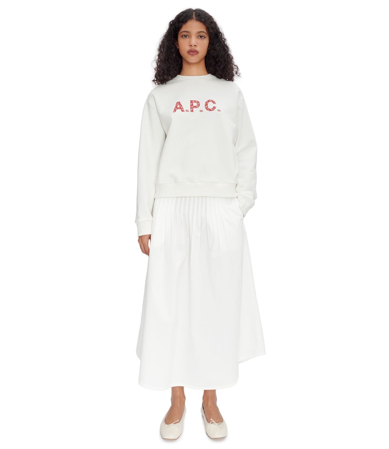 Patty sweatshirt WHITE/RED APC