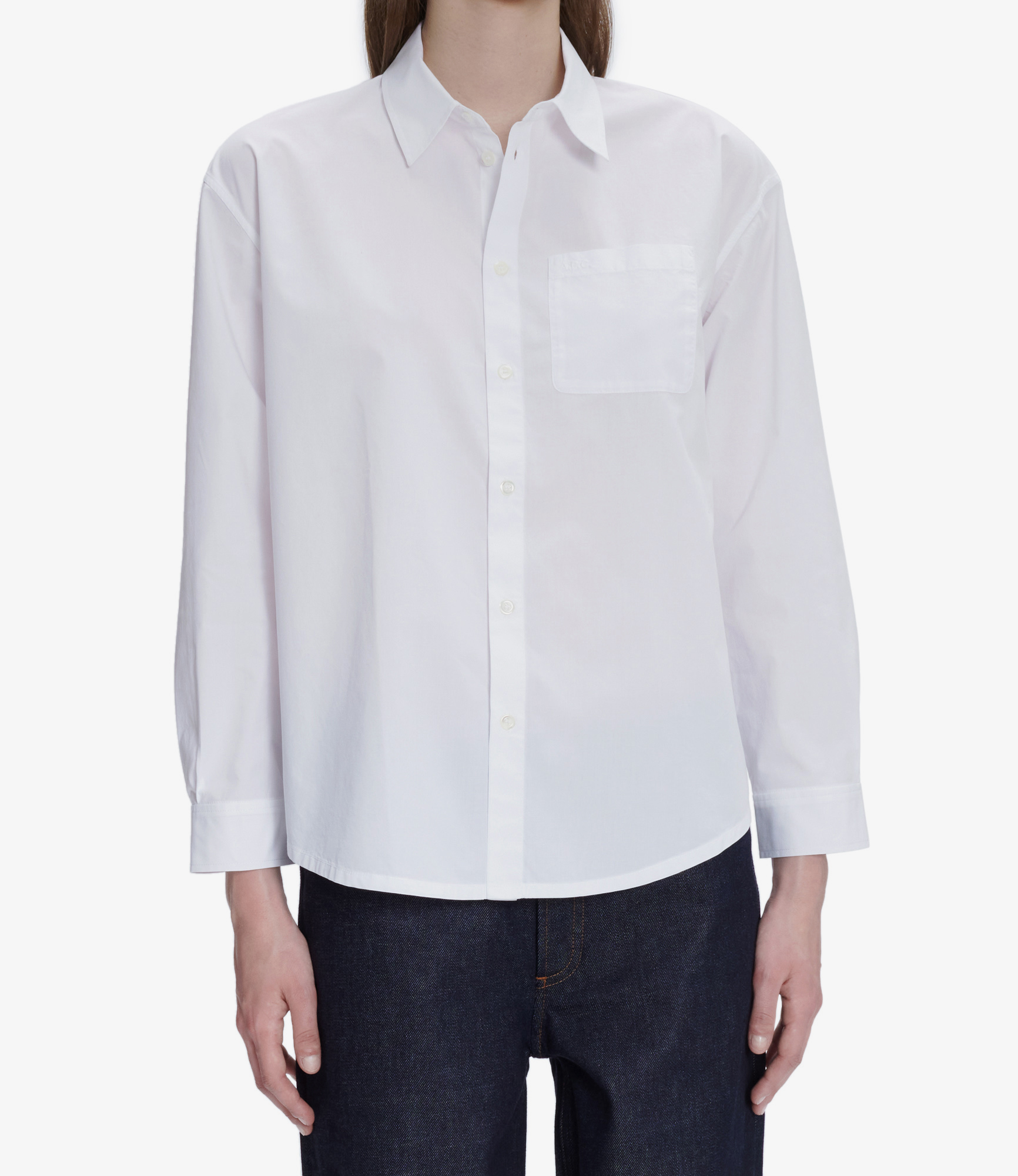 Chemise boyfriend blanche deals
