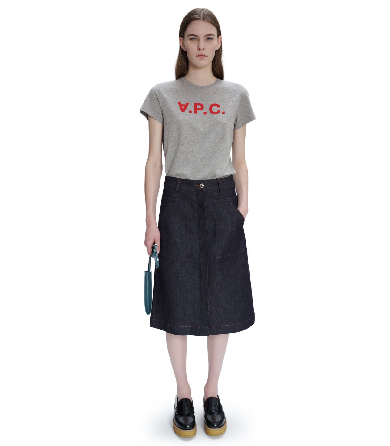 VPC Color F T-shirt HEATHER PALE GREY APC