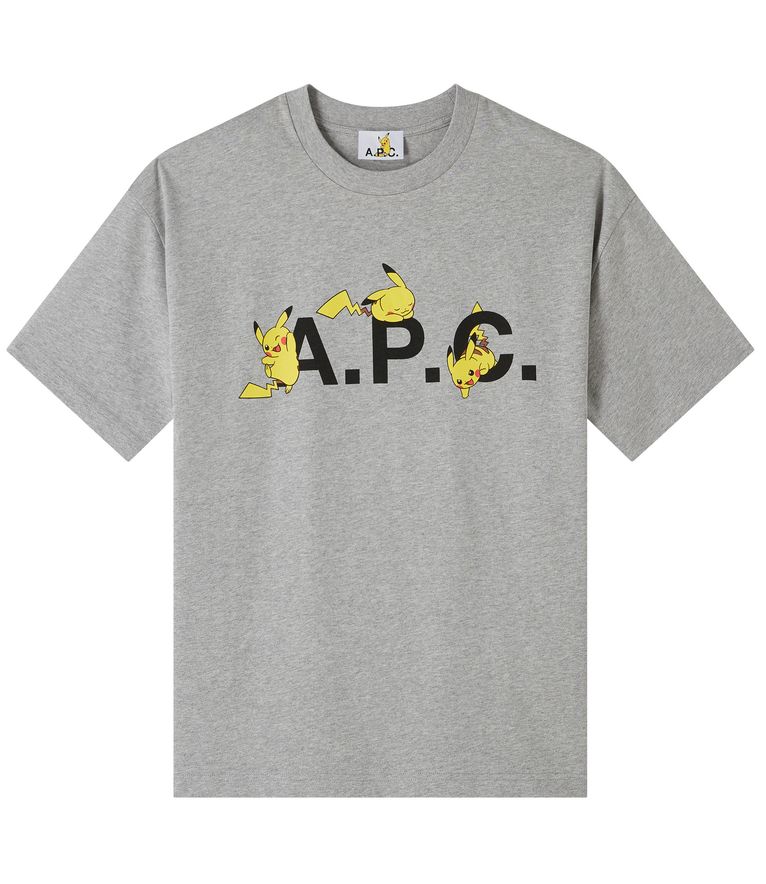 T-Shirt Pokémon Pikachu H HELL MELIERTES GRAU