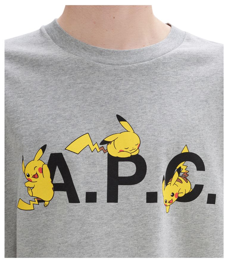 T-Shirt Pokémon Pikachu H GRIS CLAIR CHINé