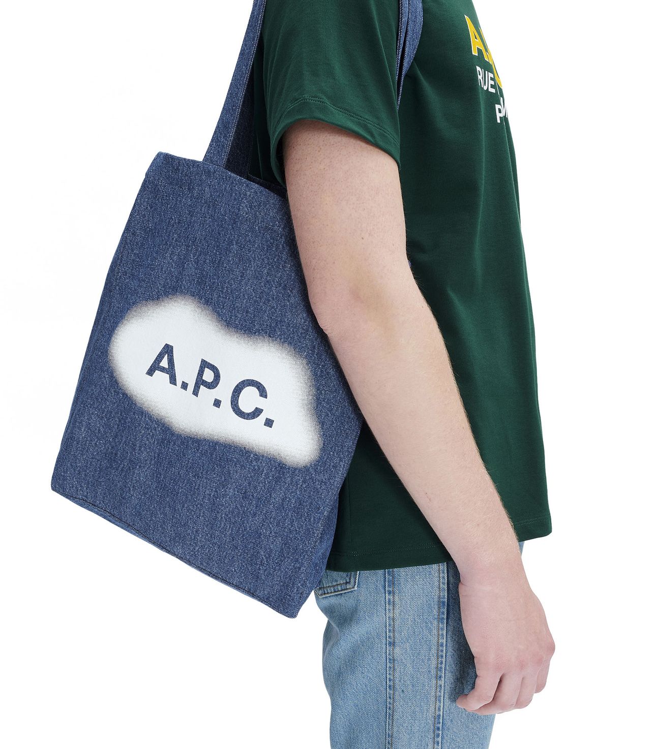 Lou tote bag STONEWASHED INDIGO APC