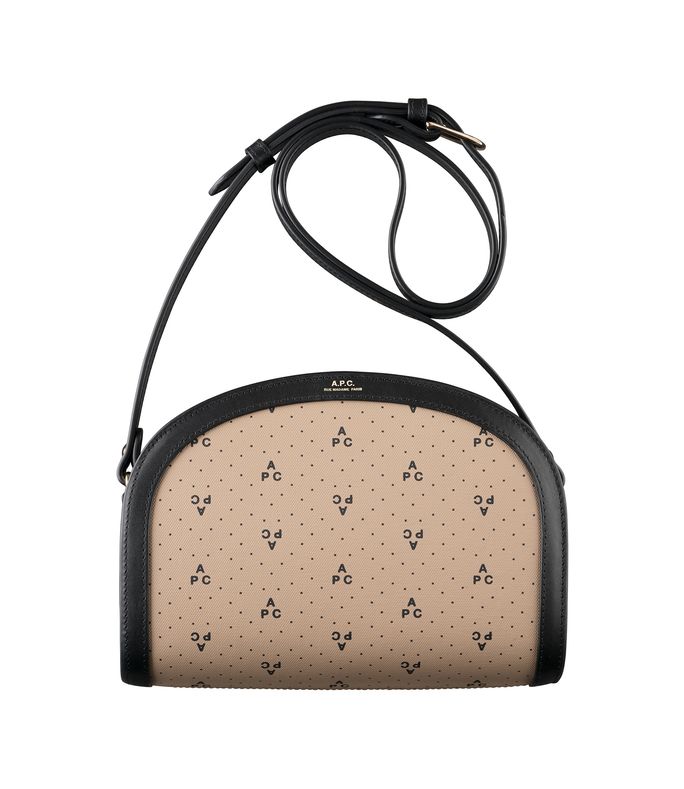 demi-lune bag monogram canvas and smooth leather
