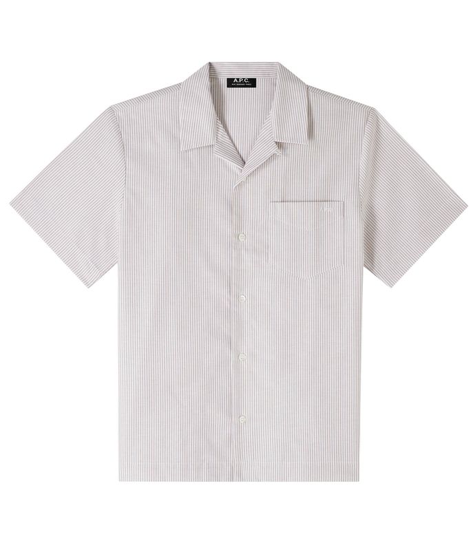 chemisette lloyd logo poche beige