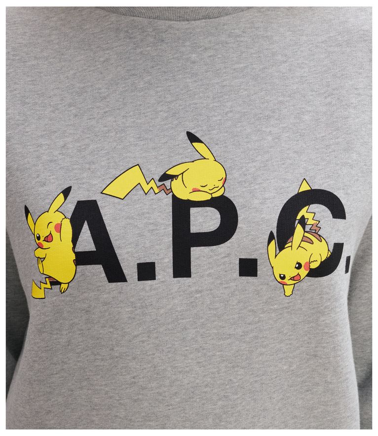 Sweat Pokémon Pikachu F GRIS CLAIR CHINé