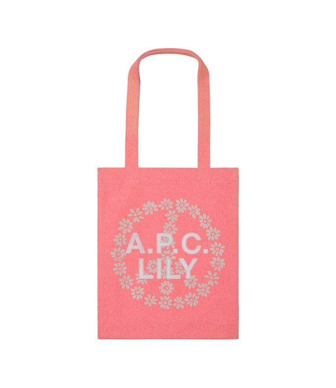 lily tote bag neon pink