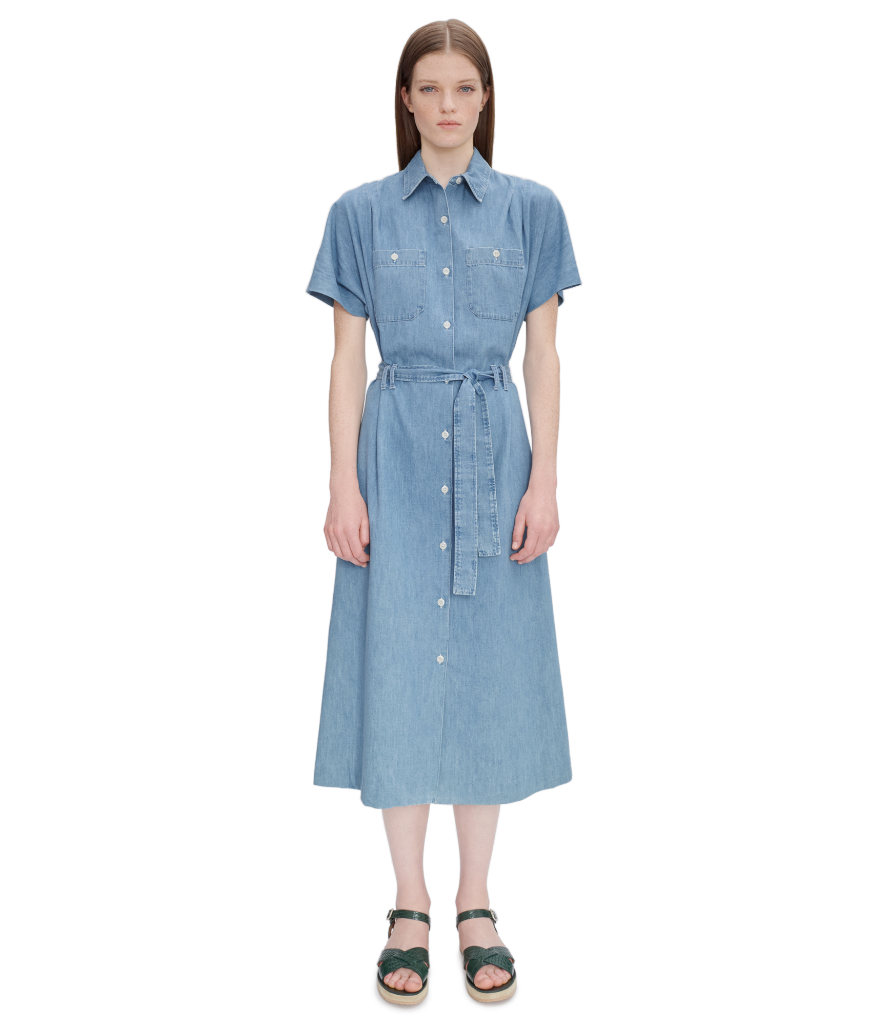 A.P.C. Rosa denim mini dress - White