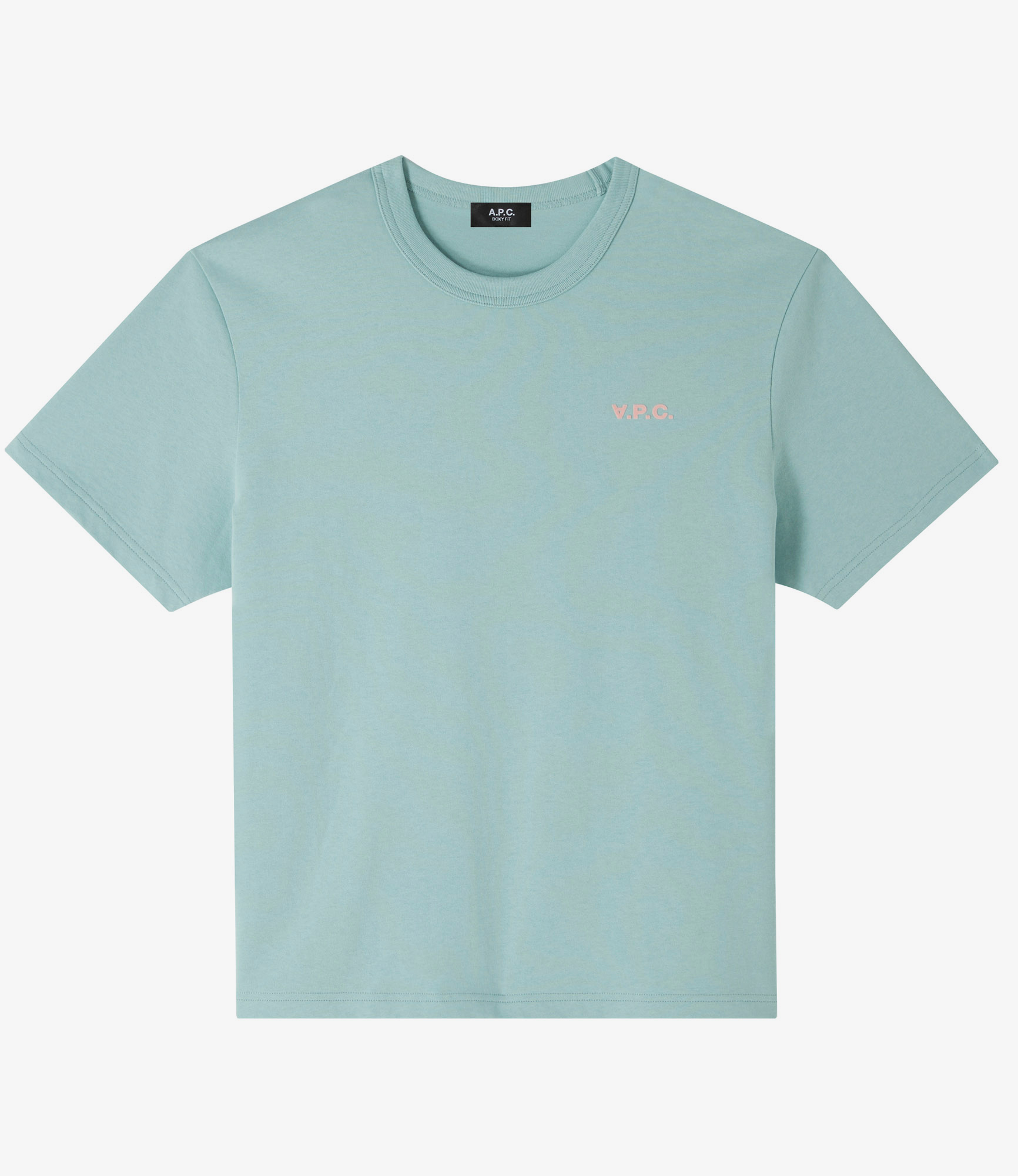 Boxy Petit VPC T-Shirt Sea green / pale pink | A.P.C.