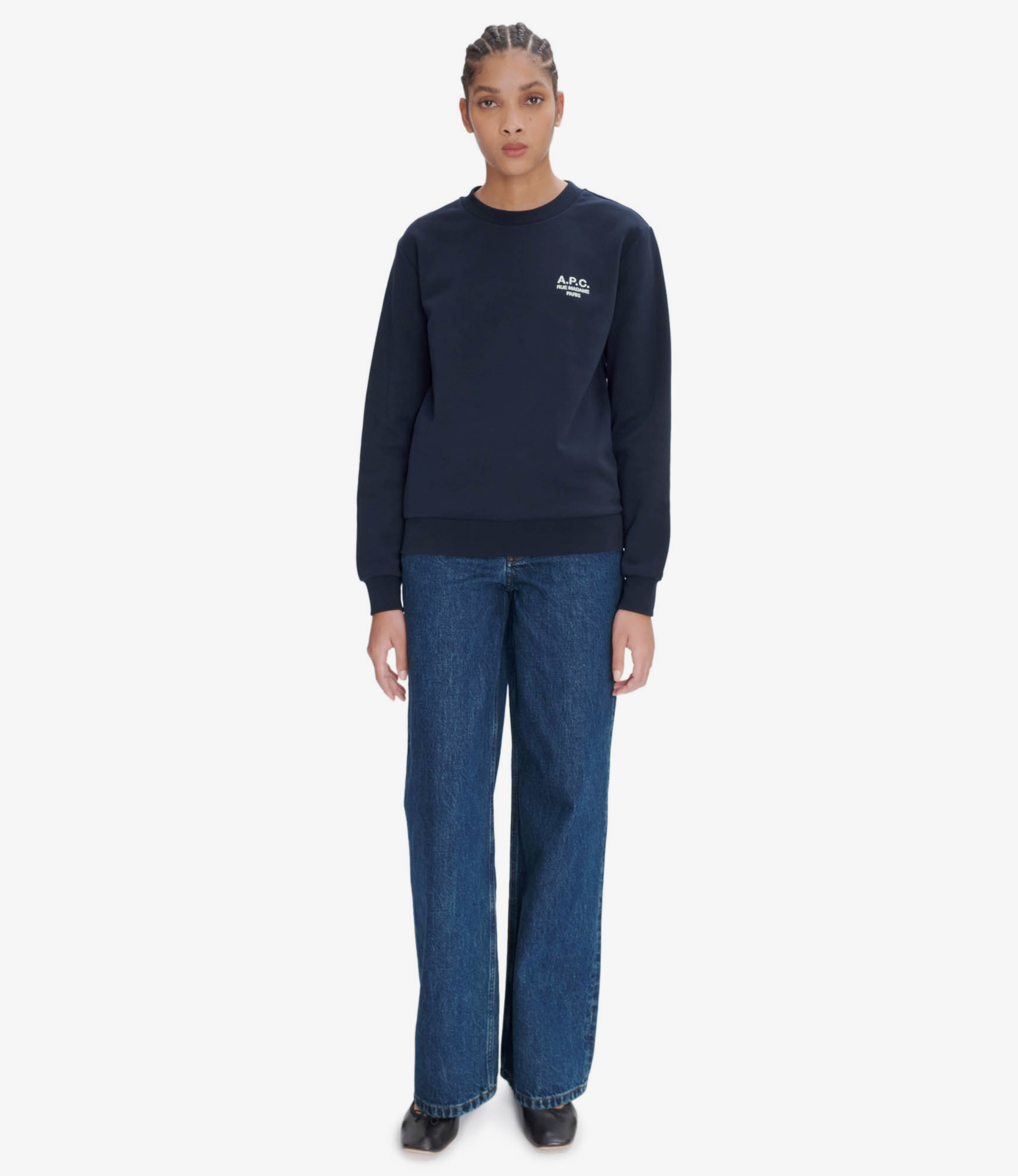 Standard Rue Madame sweatshirt Dark navy blue ecru A.P.C