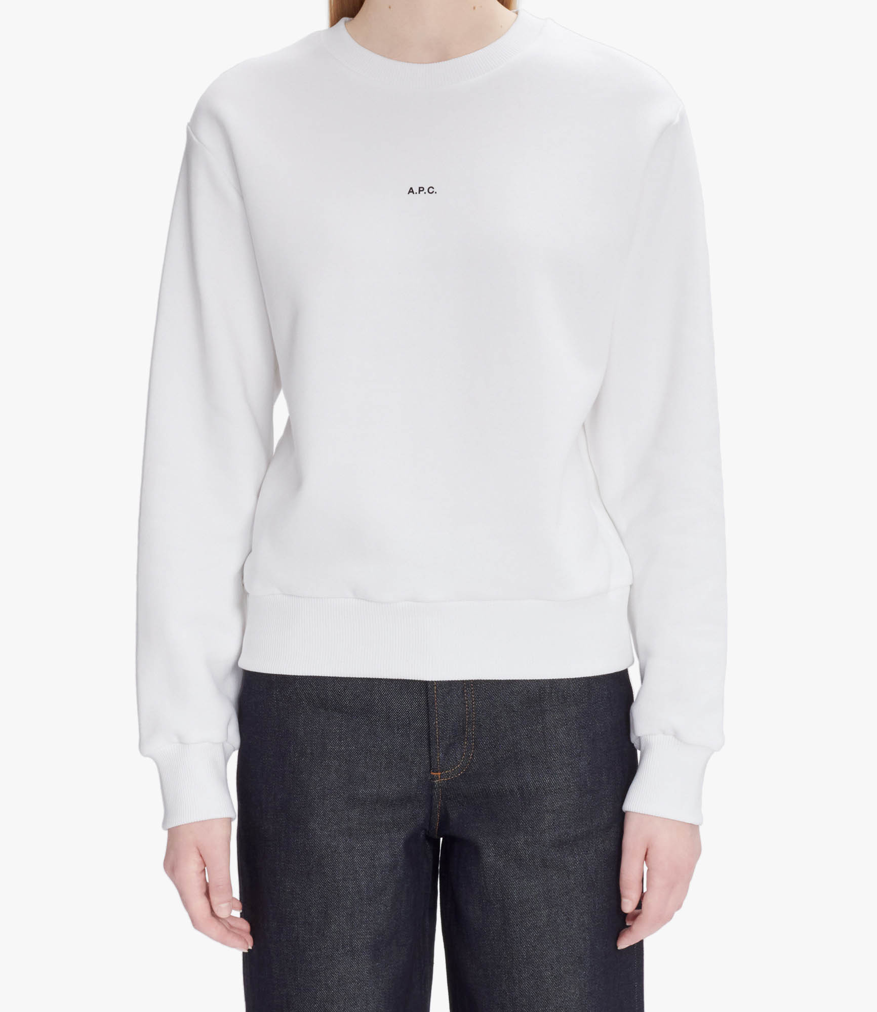 White logo sweatshirt top