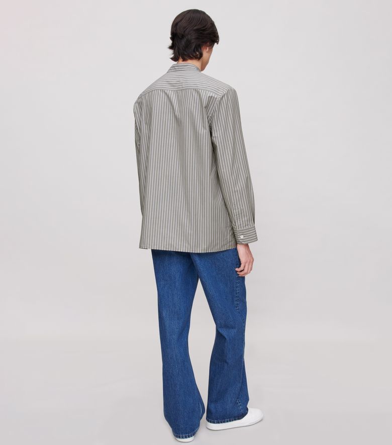 Theon button-down shirt MUTED GREEN
