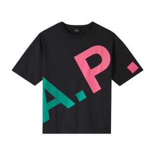 Apc Lisandre T-shirt,BLACK/MULTICOLOURED