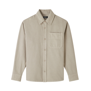 Apc Basile Brodee Poitrine overshirt,TAUPE