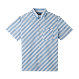 아페쎄 Apc Riley short-sleeve shirt,PALE BLUE