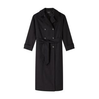 Apc Louise trench coat,BLACK