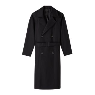 Apc Lou trench coat,BLACK