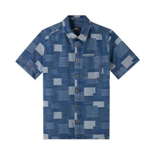 Apc Gil short-sleeve shirt,STONEWASHED INDIGO