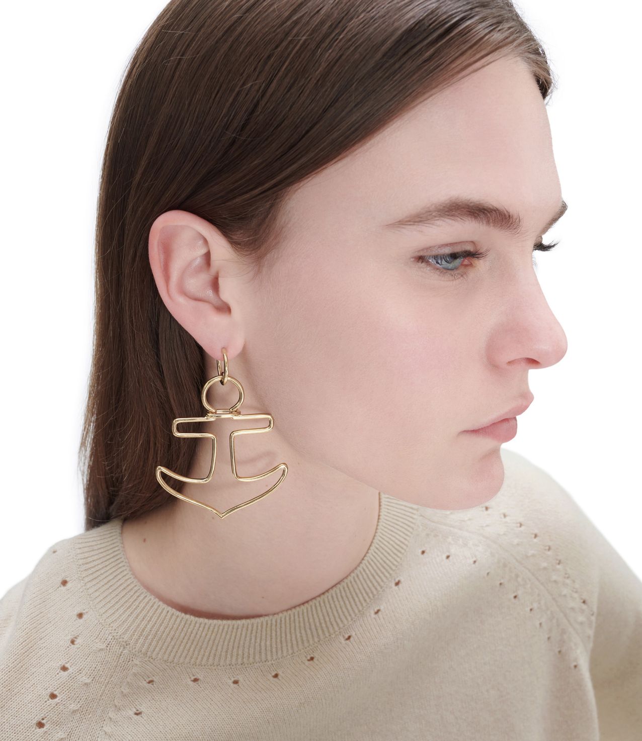 Ancre Maxi hoop earrings GOLDTONE APC