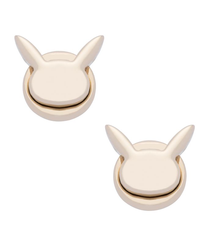 pikachu earrings goldtone