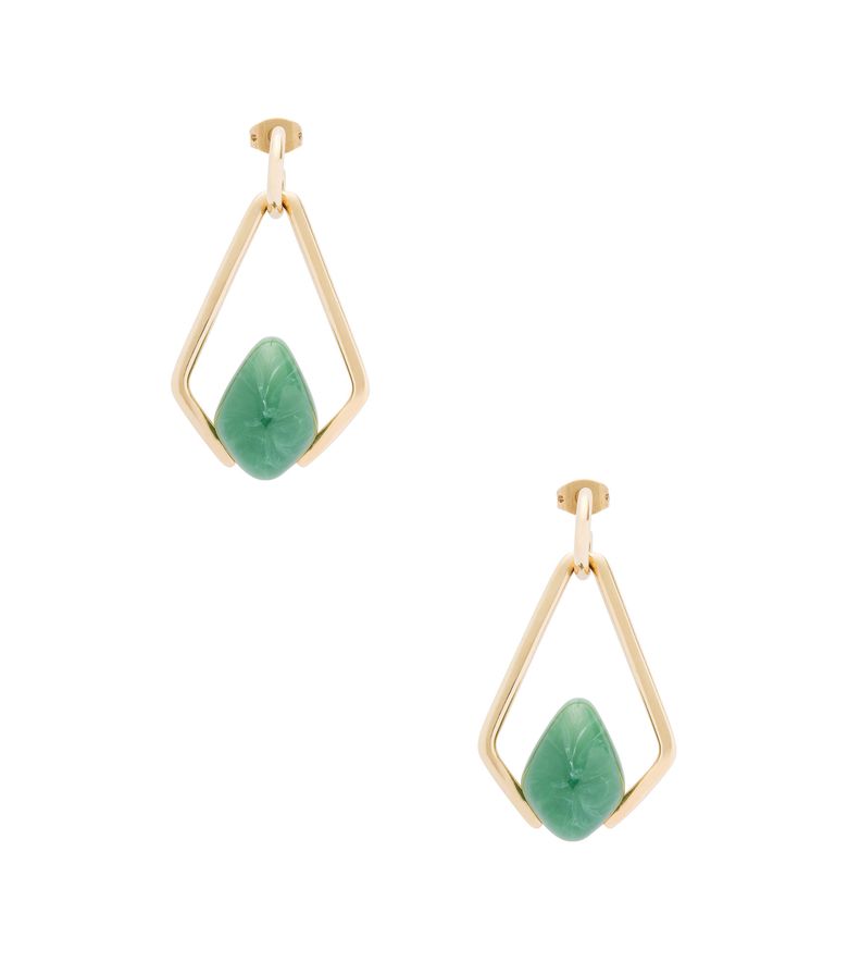 Marion earrings GOLDTONE/GREEN