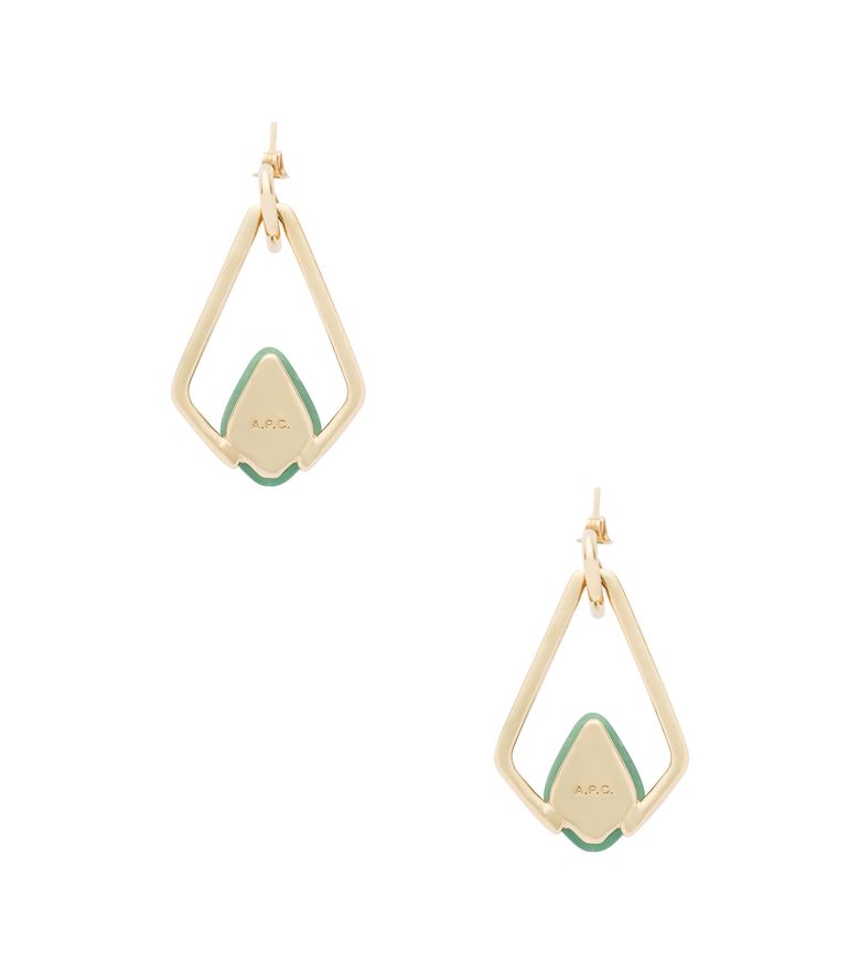 Marion earrings GOLDTONE/GREEN