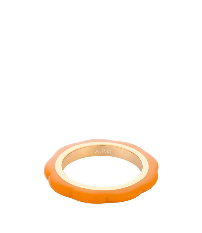 rose ring goldtone / caramel
