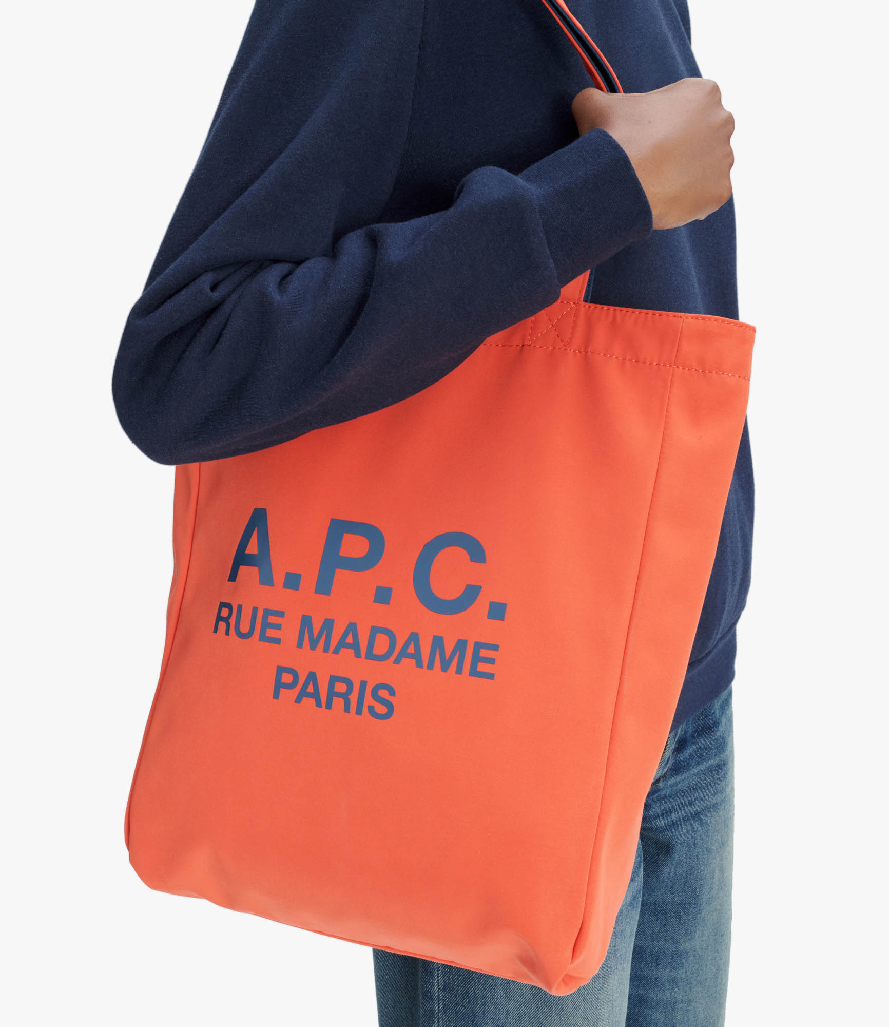 Lou Rue Madame reversible tote bag Petrol blue A.P.C