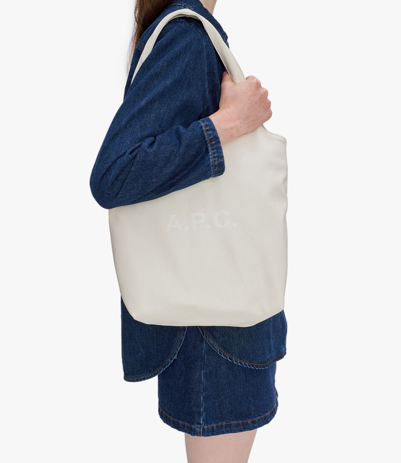 Ninon Small tote bag WHITE APC
