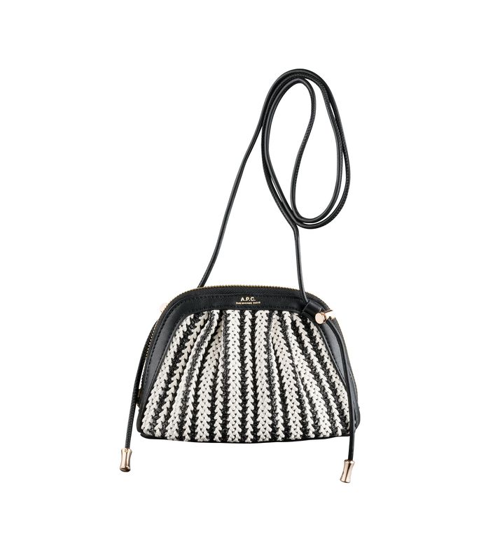 ninon small drawstring bag braided recycled leather-like material