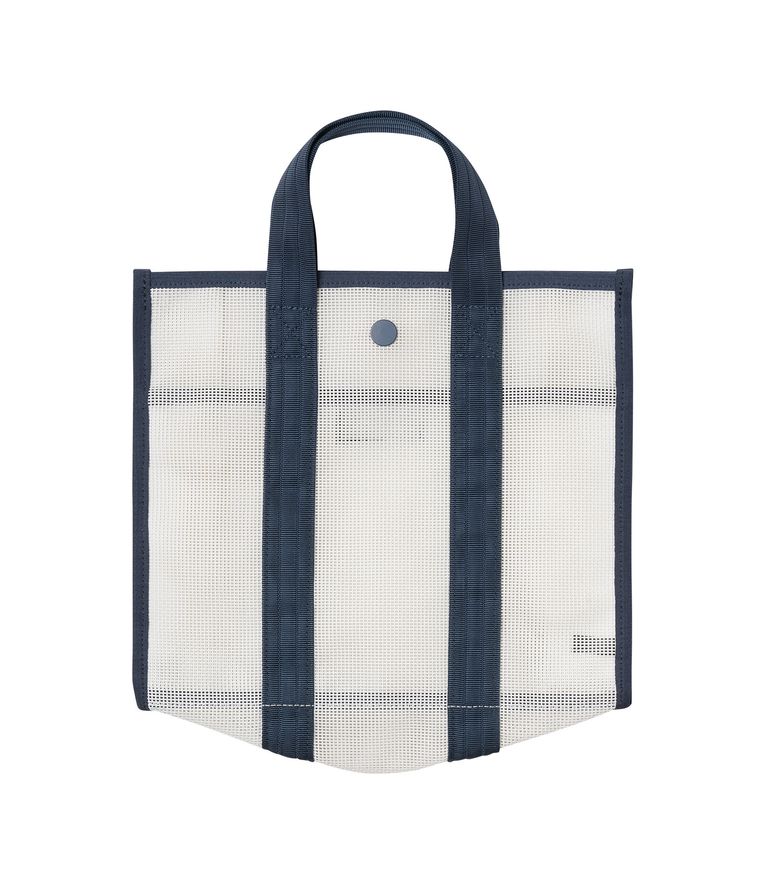 Cabas Louise Small BLANC/NAVY