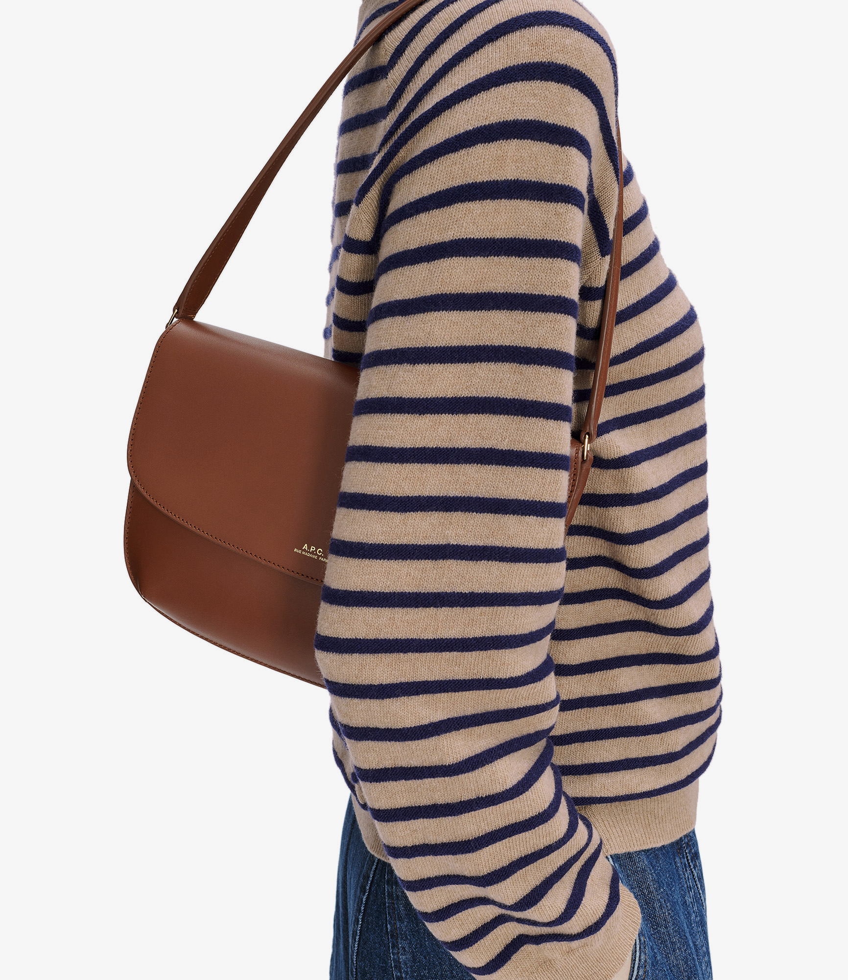 Apc leather shoulder bag hotsell