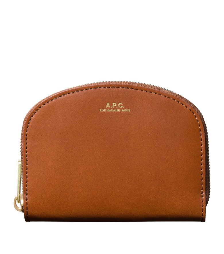 Demi-Lune compact wallet NUT BROWN