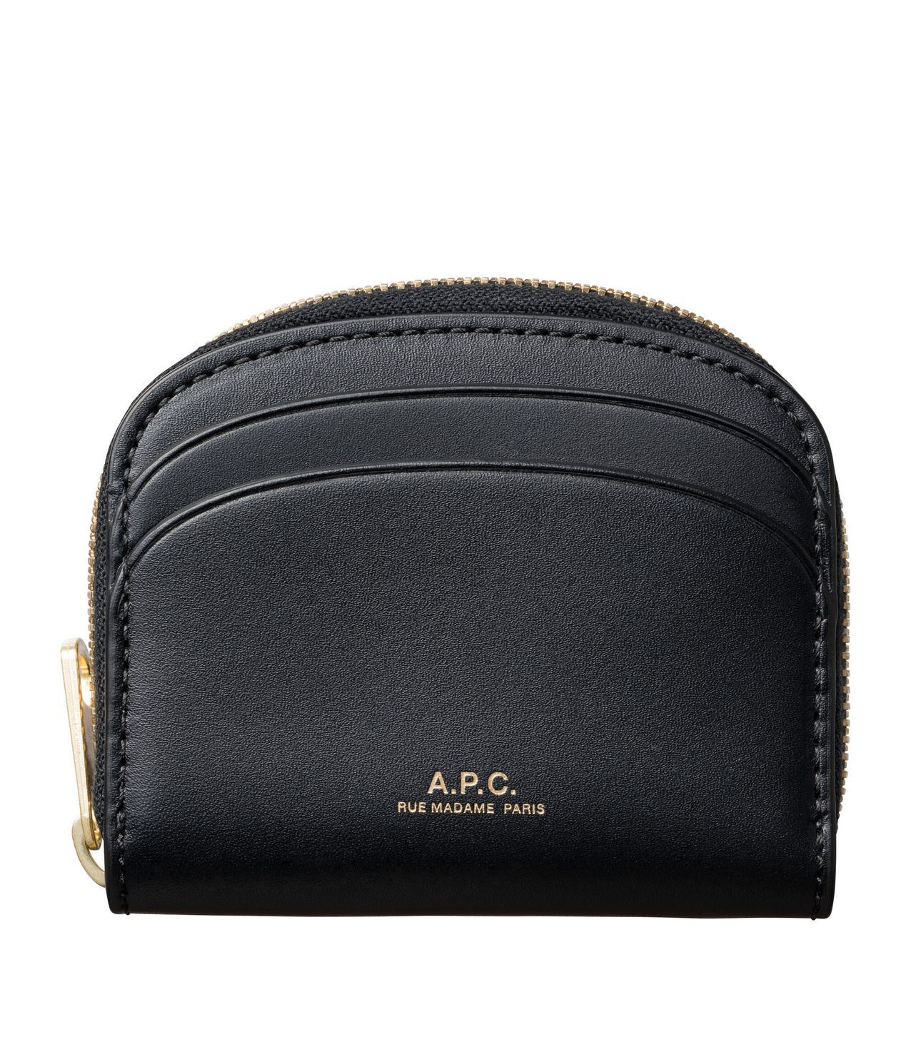 Demi-Lune Mini compact wallet BLACK APC