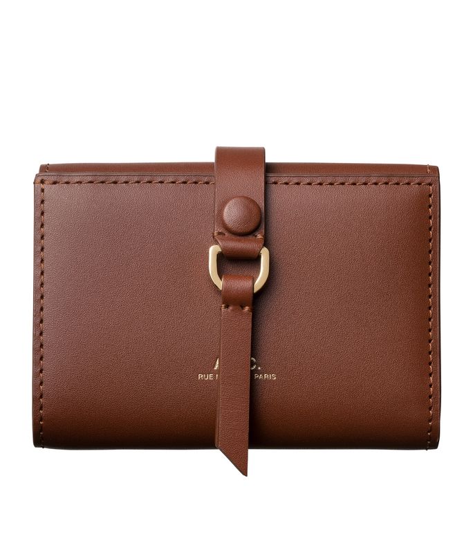 noa trifold wallet nut brown