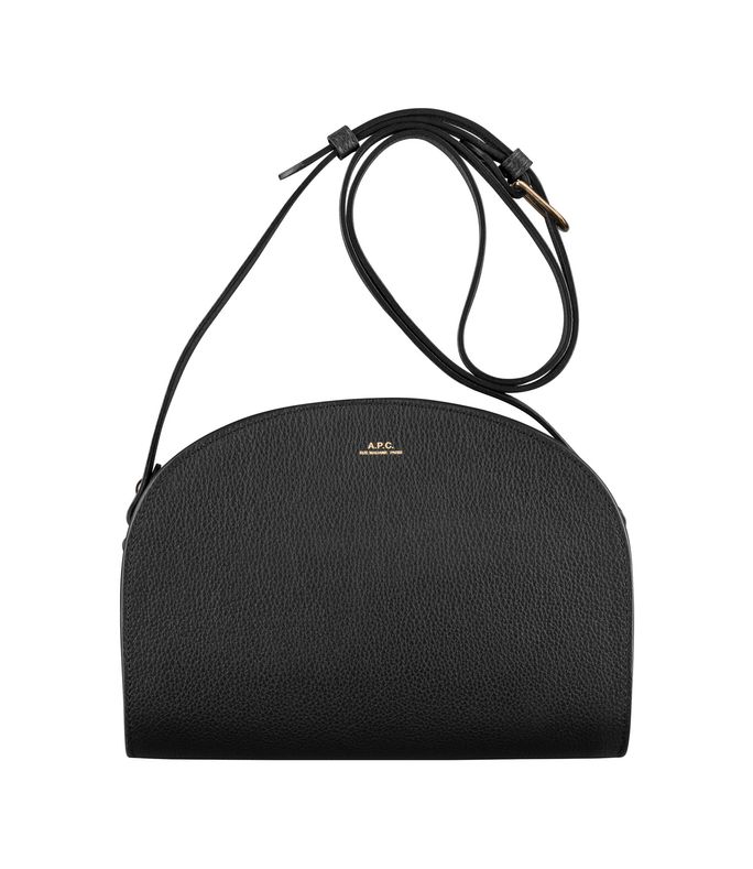 demi-lune bag grained leather