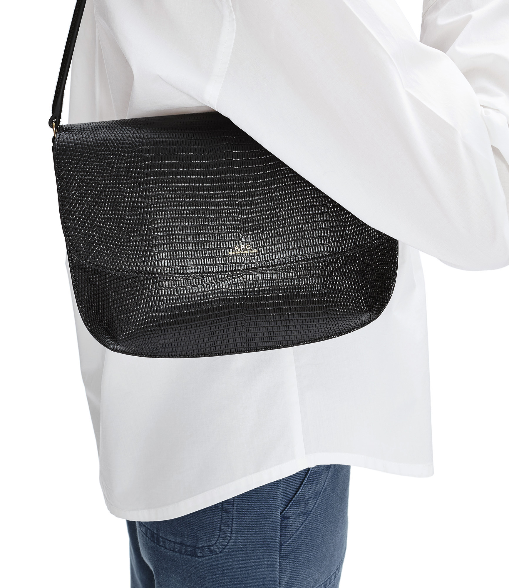 A.P.C. Navy Mini Genève Bag