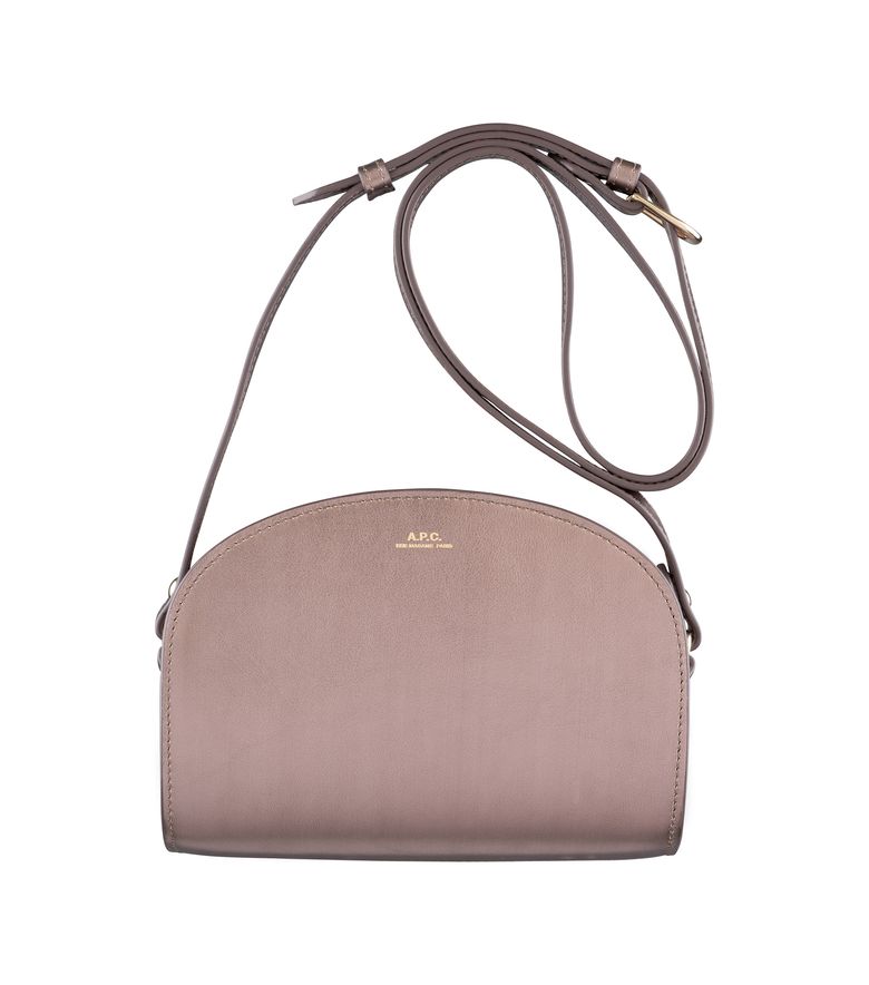Demi-Lune Mini bag Frosted chestnut brown