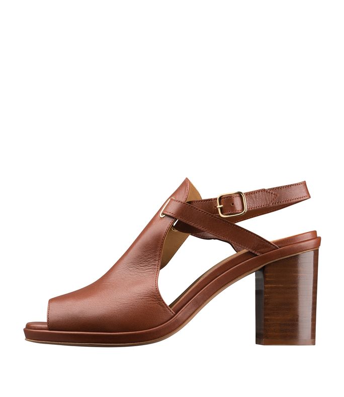 julie high-heel sandals nut brown