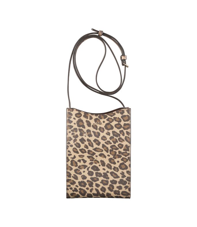 jamie neck pouch leopard print