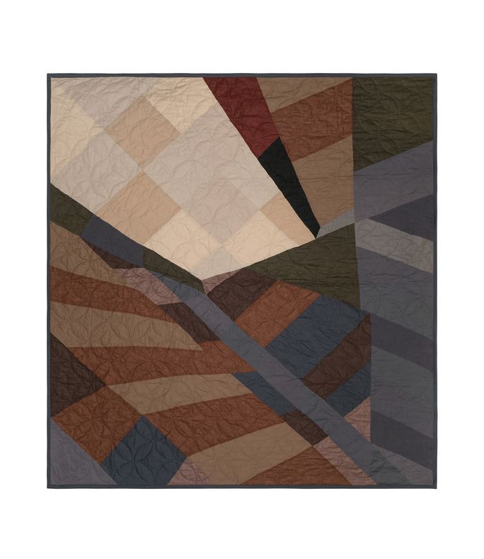 geometric abstraction - linen multicoloured