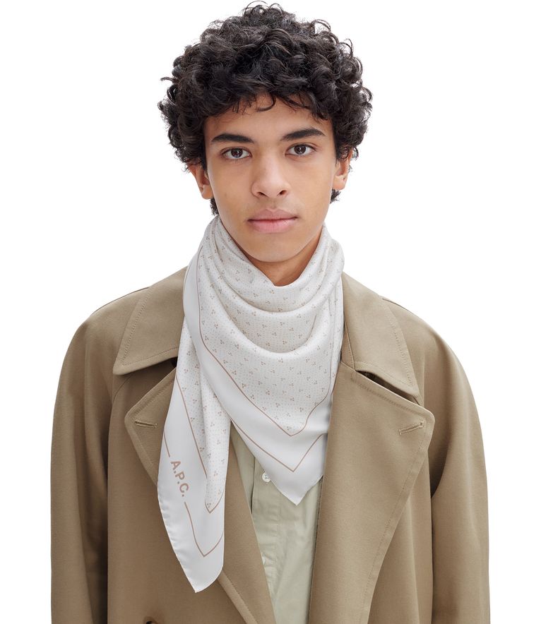 Monogram scarf ECRU
