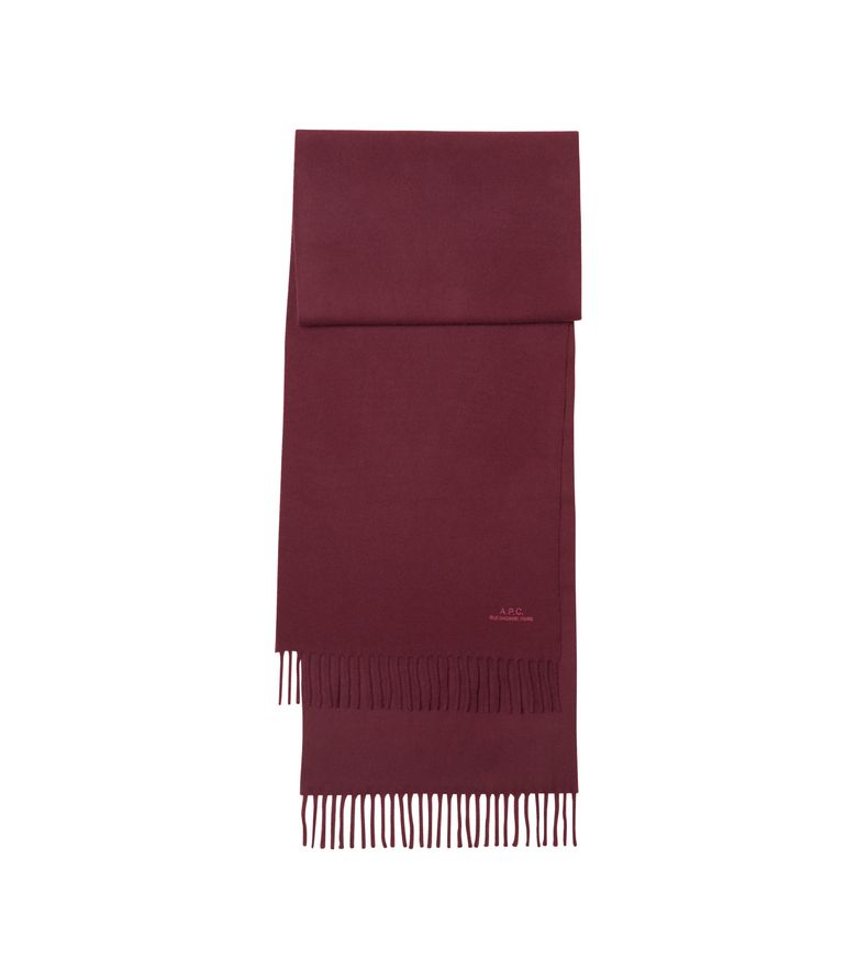 Ambroise embroidered scarf WINE