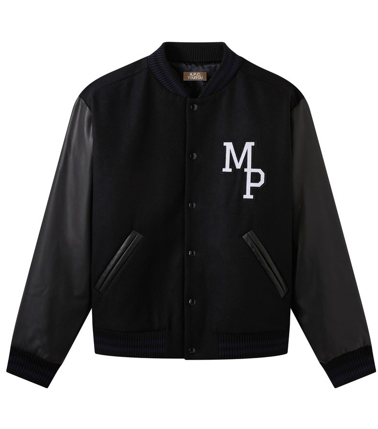 Miss Rayon varsity jacket BLACK