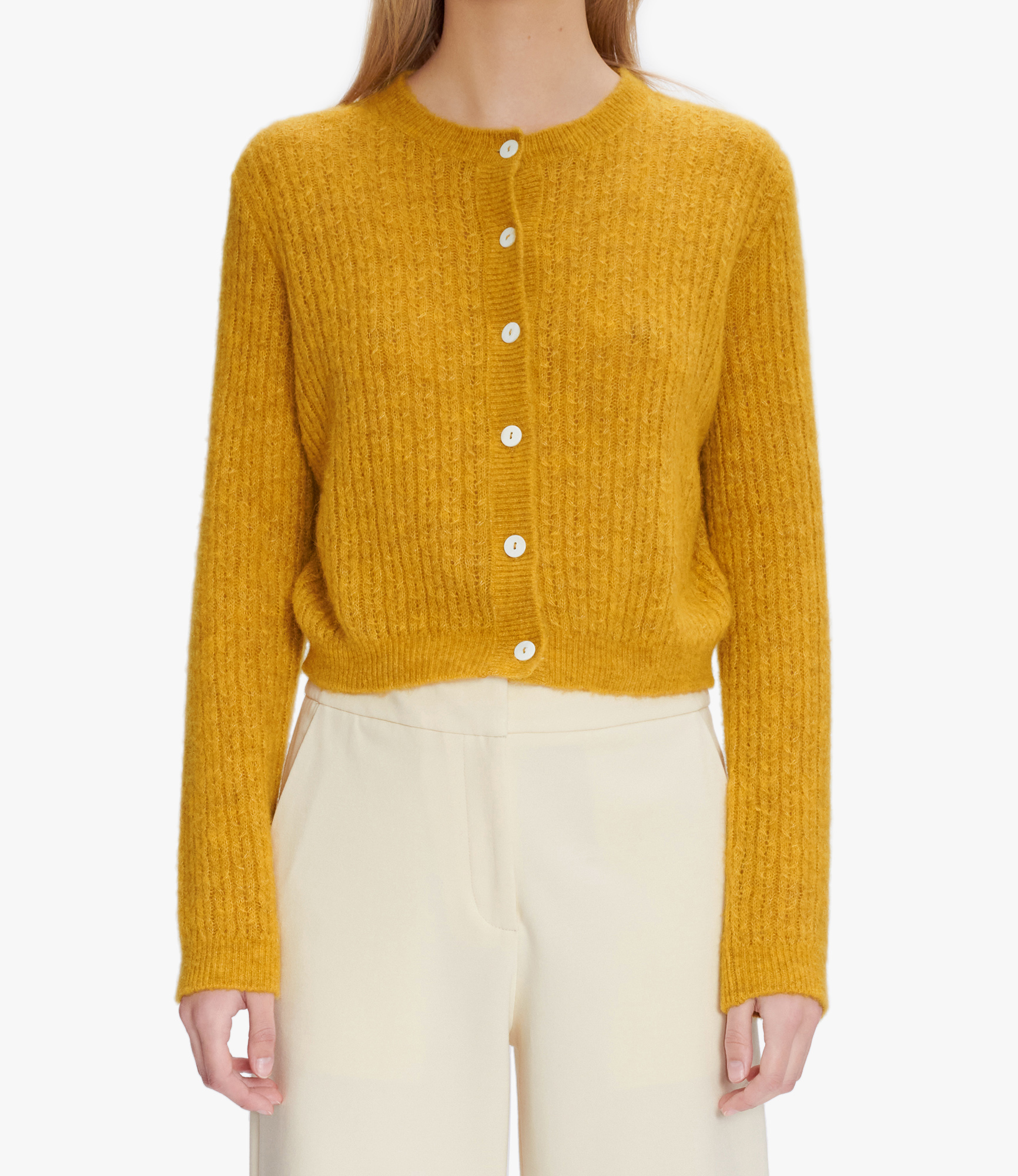 A.P.C. Yellow Milo Cardigan