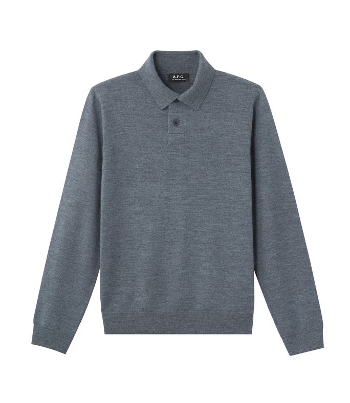 jerry polo shirt heather charcoal grey